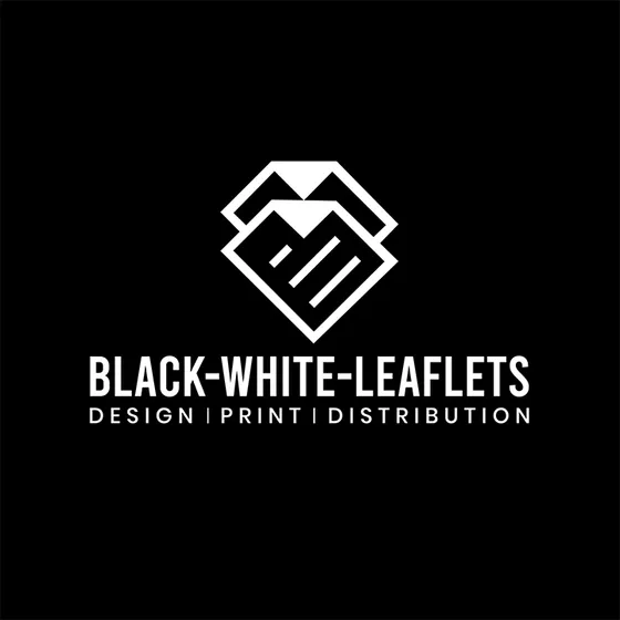 Black & White Leaflets brand animation: design, print and door-to-door distribution